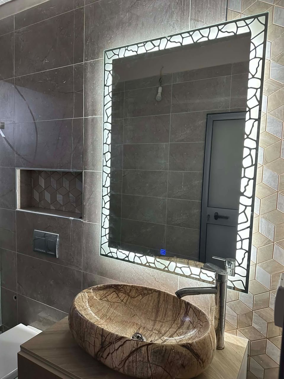 Miroir motif lumineux
